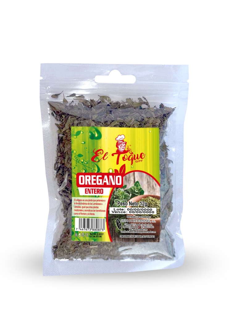 OREGANO ENTERO 12G (Y)